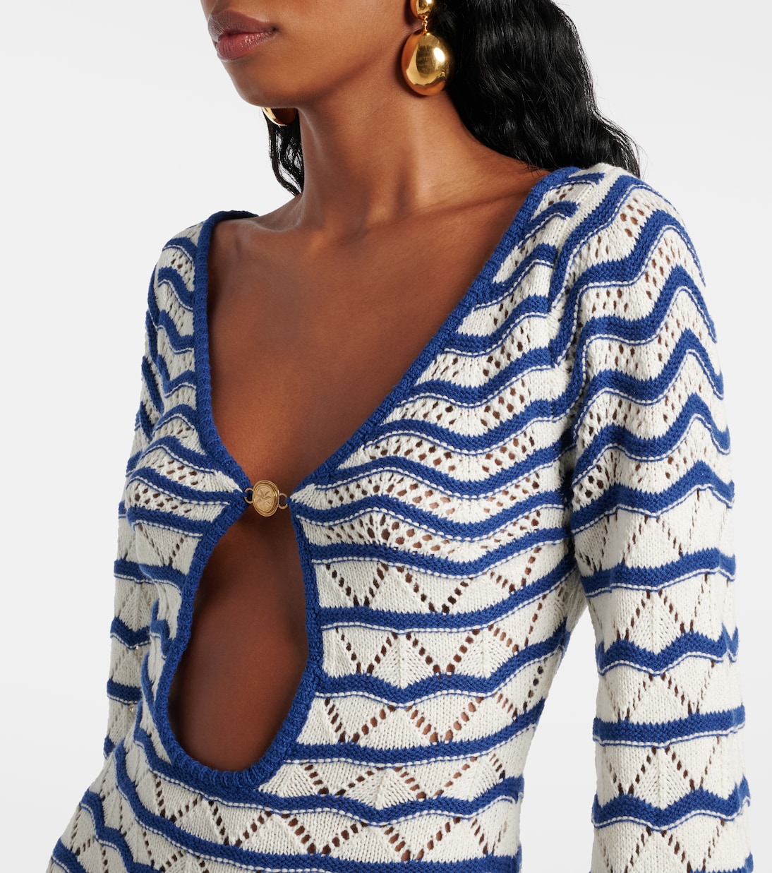 Robe Rey rayée en coton mélangé | Bananhot