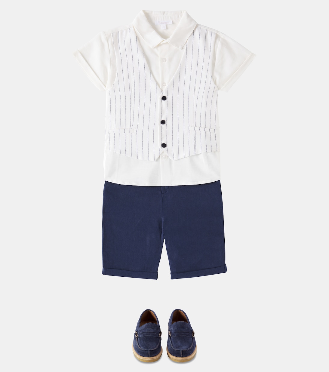 Linen and cotton shirt and shorts set | Patachou