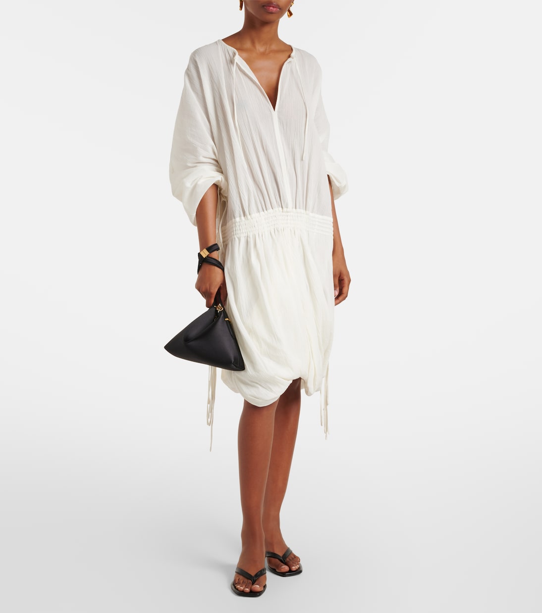 Schultertasche Scoop Mini aus Satin | Toteme