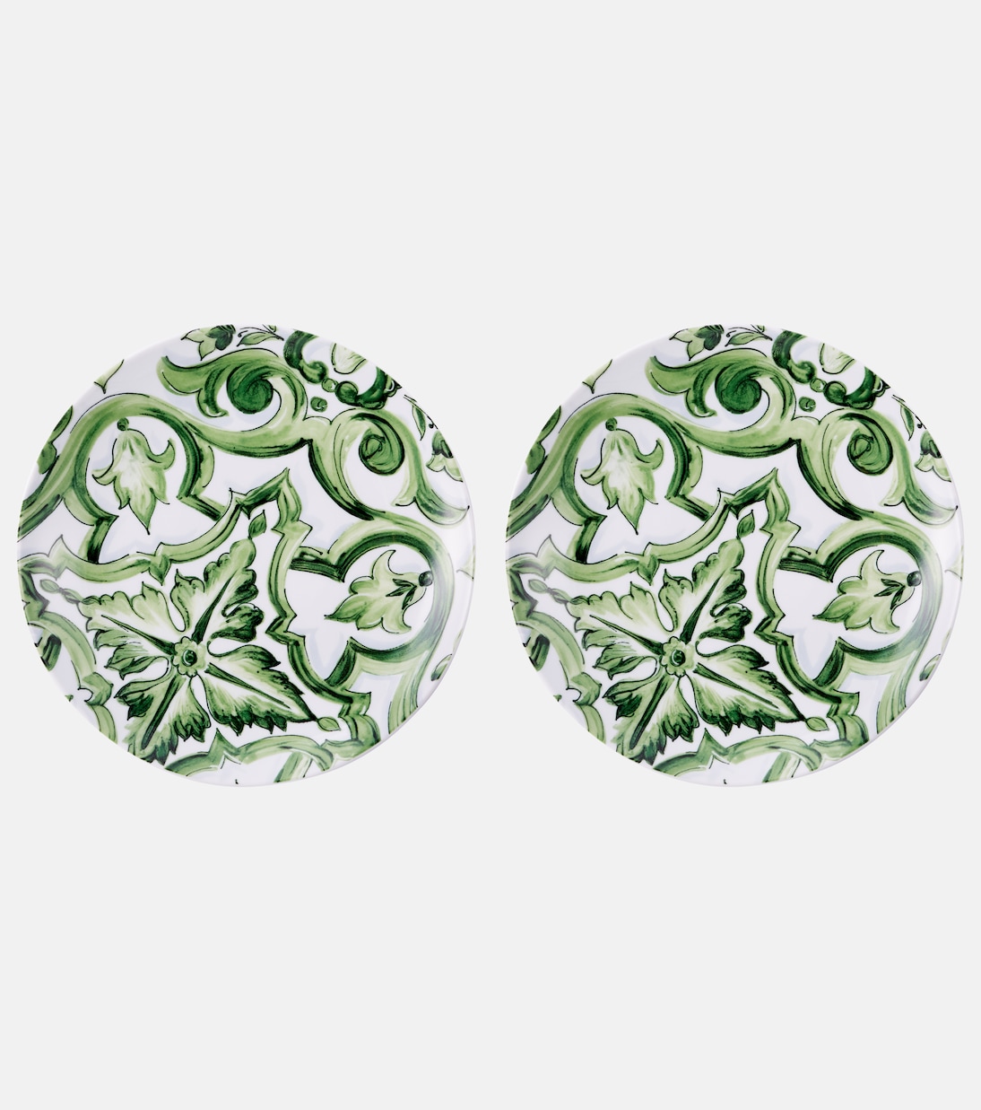 Majolica set of 2 porcelain dinner plates | Dolce&Gabbana Casa