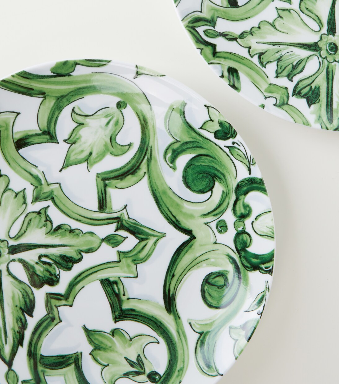 Majolica set of 2 porcelain dinner plates | Dolce&Gabbana Casa
