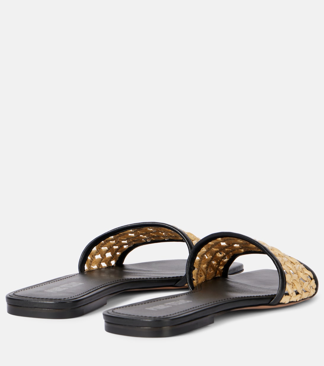 Ava 50 leather-trimmed mules | Paris Texas