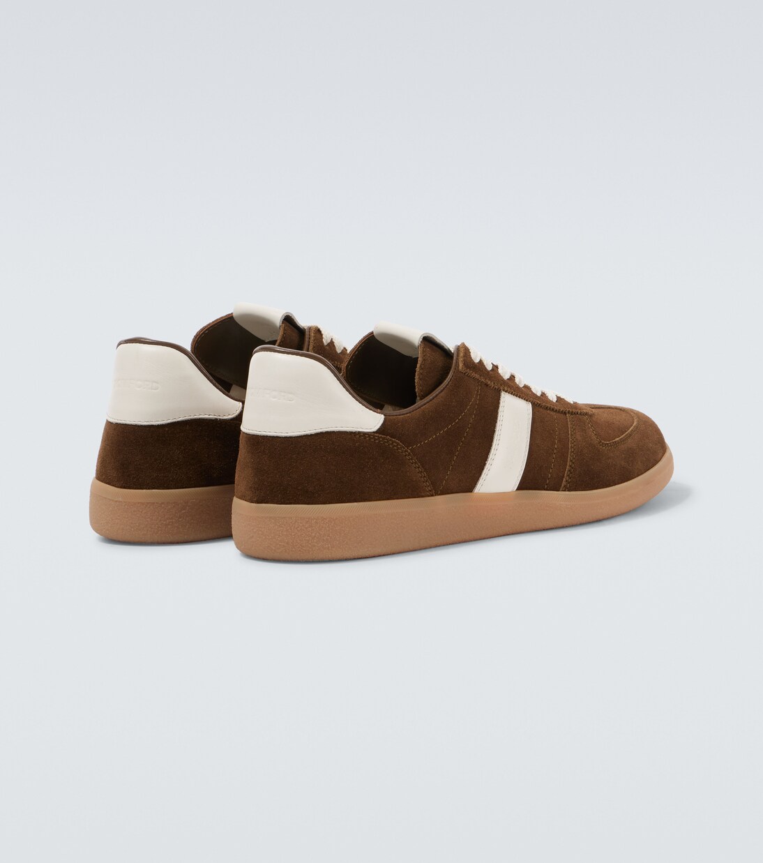Archer leather-trimmed suede sneakers | Tom Ford