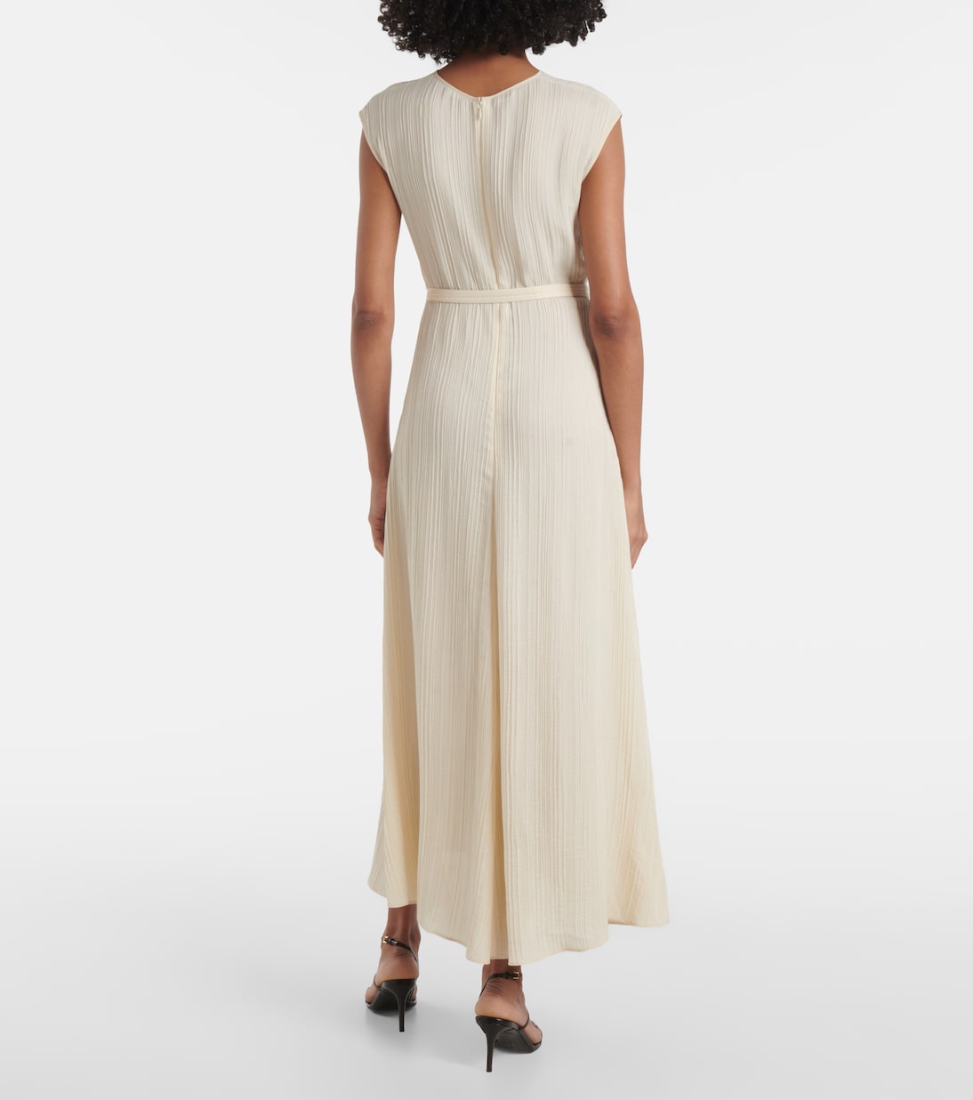 Garnier pleated jacquard midi dress | Joseph