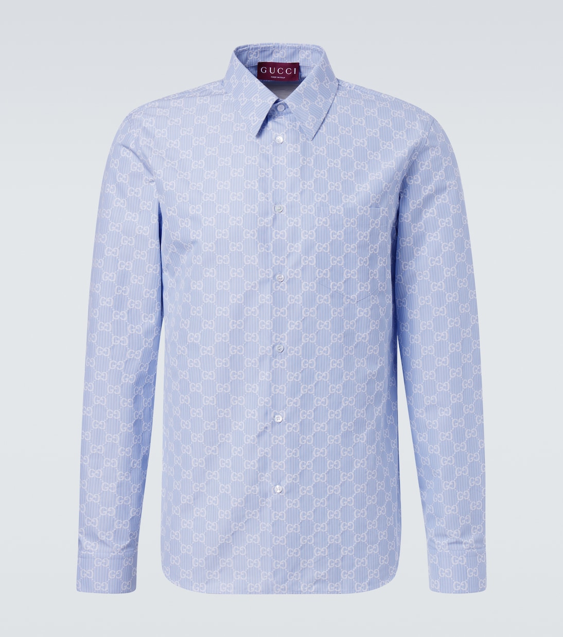 Hemd GG aus Baumwolle und Seide | Gucci