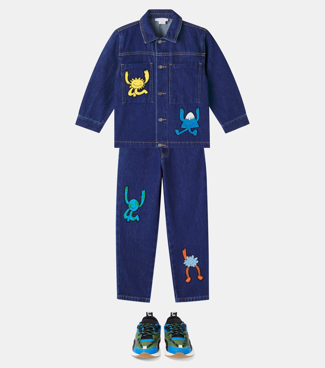 Jeans regular con ricamo  | Stella McCartney Kids