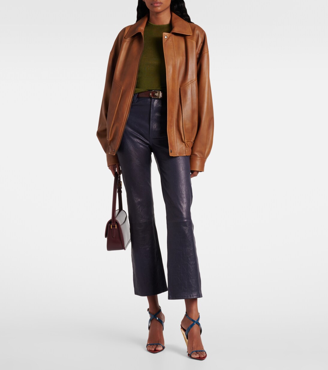 Hose Reboot Crop aus Leder | Frame