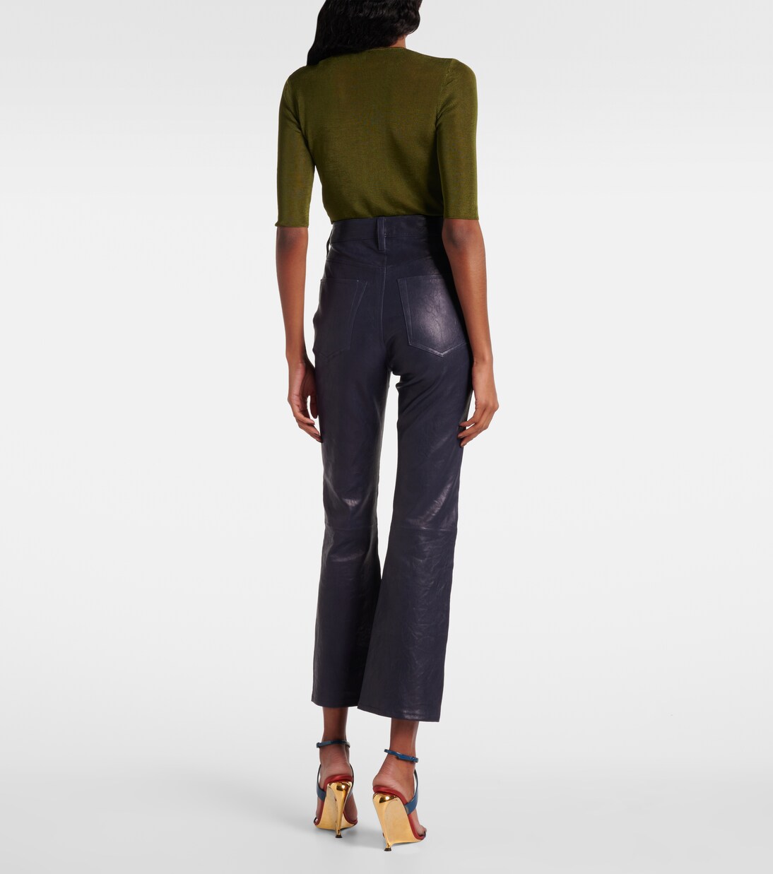 Hose Reboot Crop aus Leder | Frame