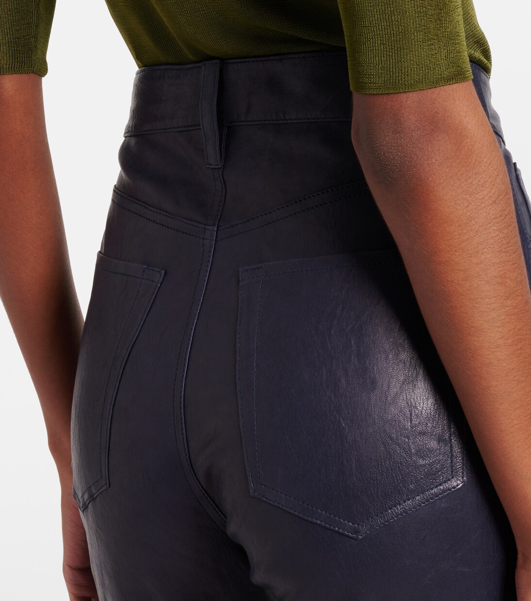 Hose Reboot Crop aus Leder | Frame