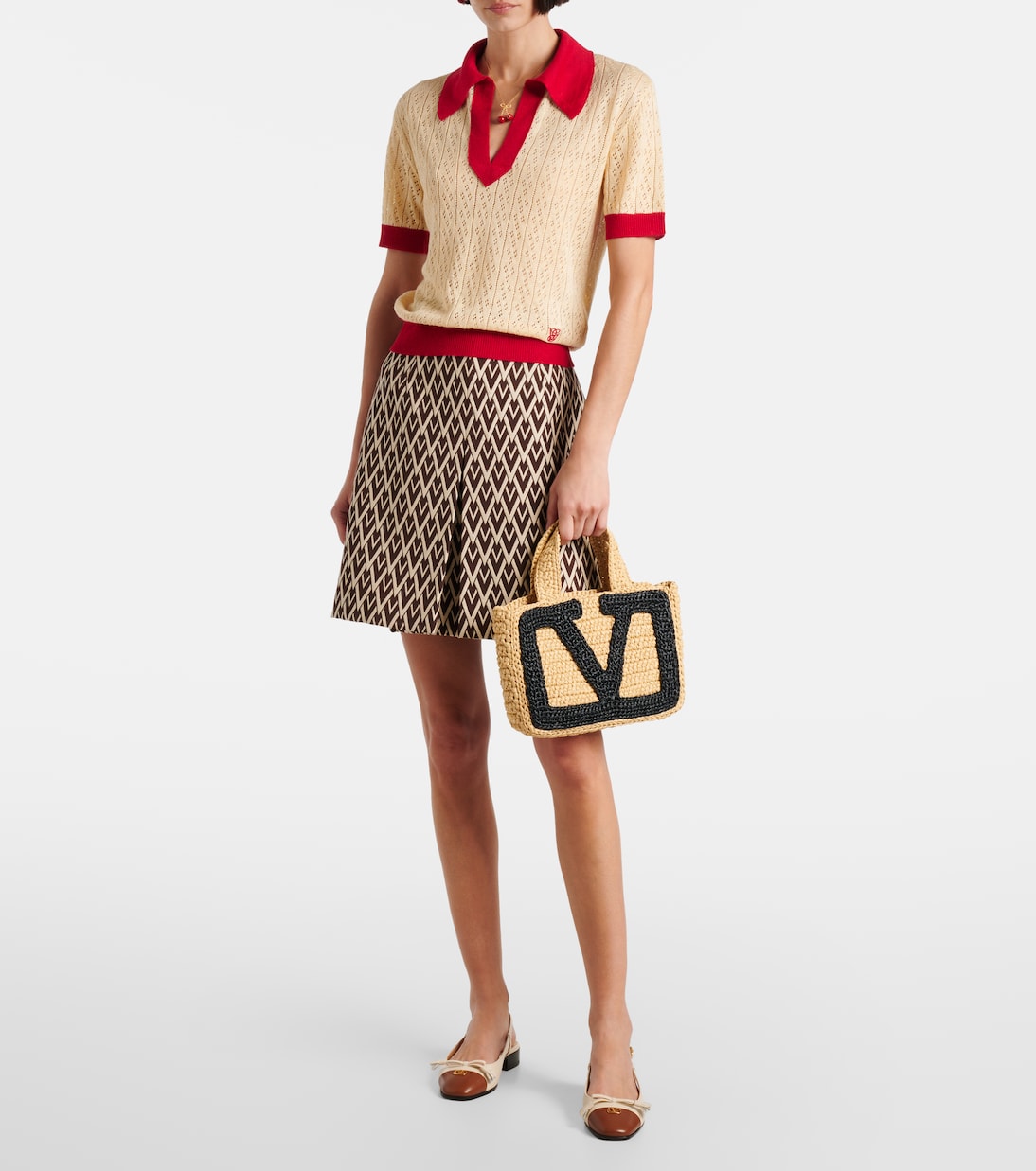 Tote Bag Viva Superstar Small aus Raffiabast | Valentino Garavani