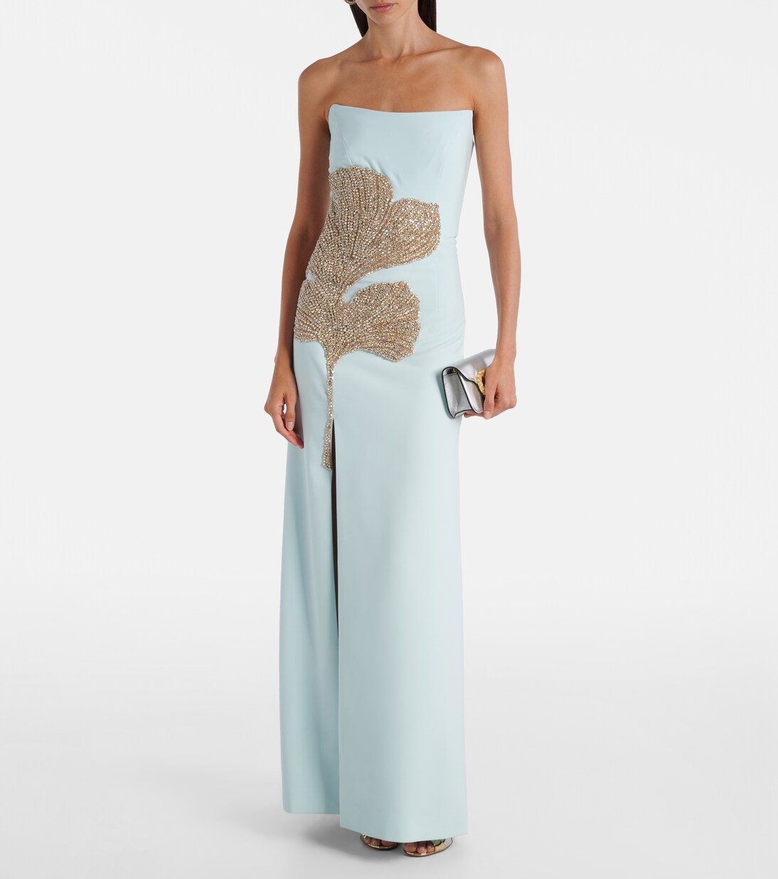 Faranna embellished crêpe corset gown | Costarellos