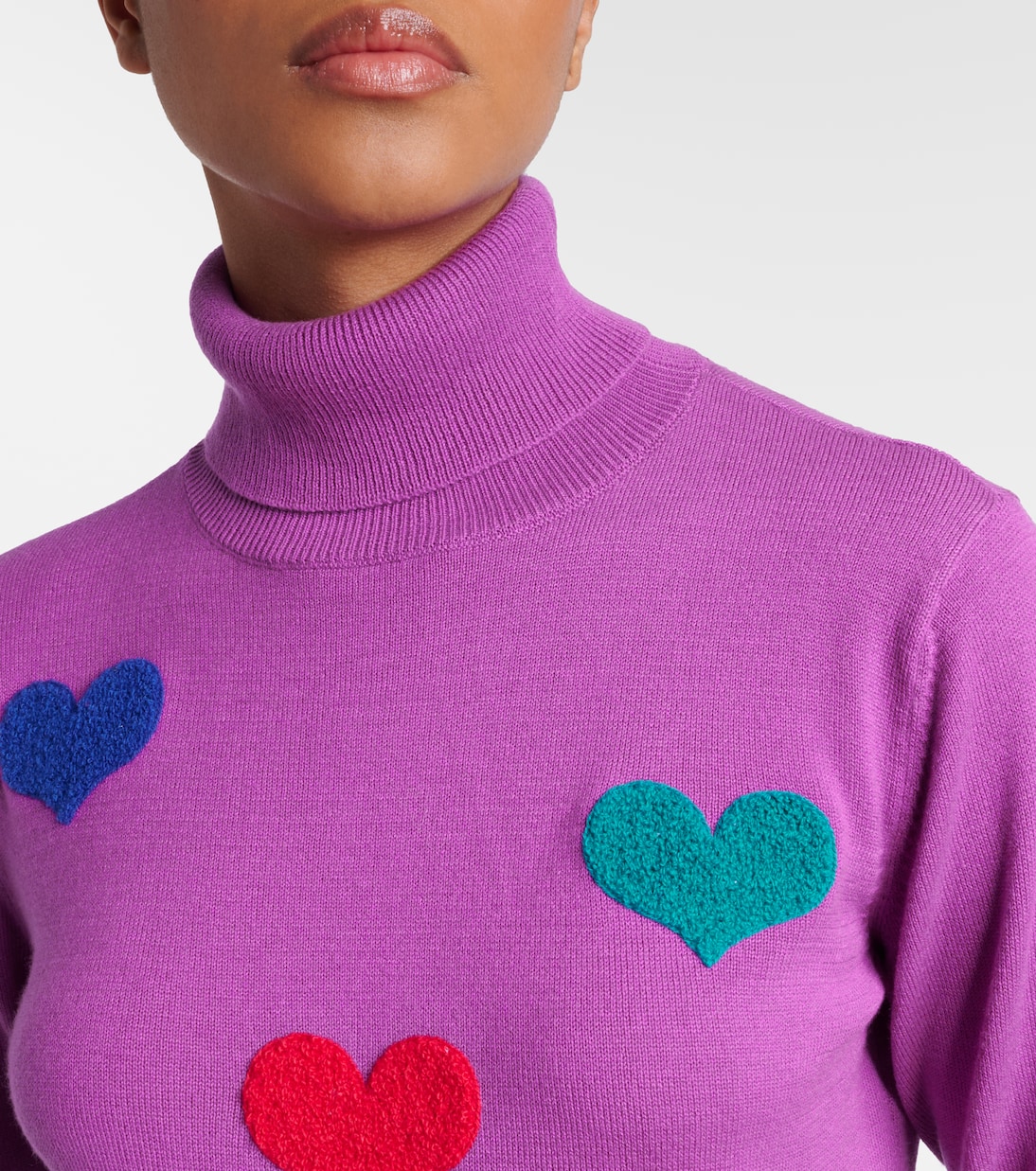 Jersey de cuello alto Bacio con apliques | Goldbergh