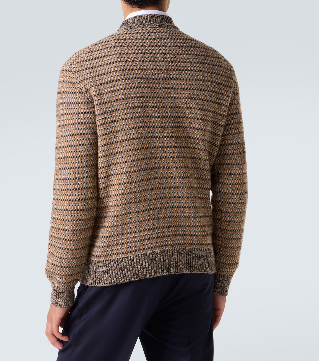 Virgin wool striped sweater | Slowear
