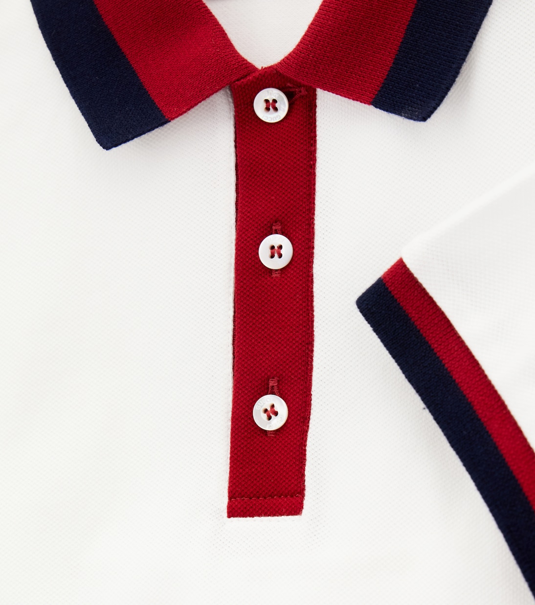 Web Stripe cotton-blend polo shirt | Gucci Kids