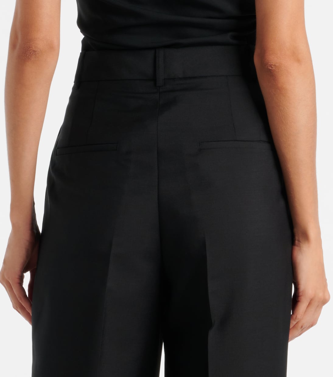 Pleated wool and mohair wide-leg pants | Róhe