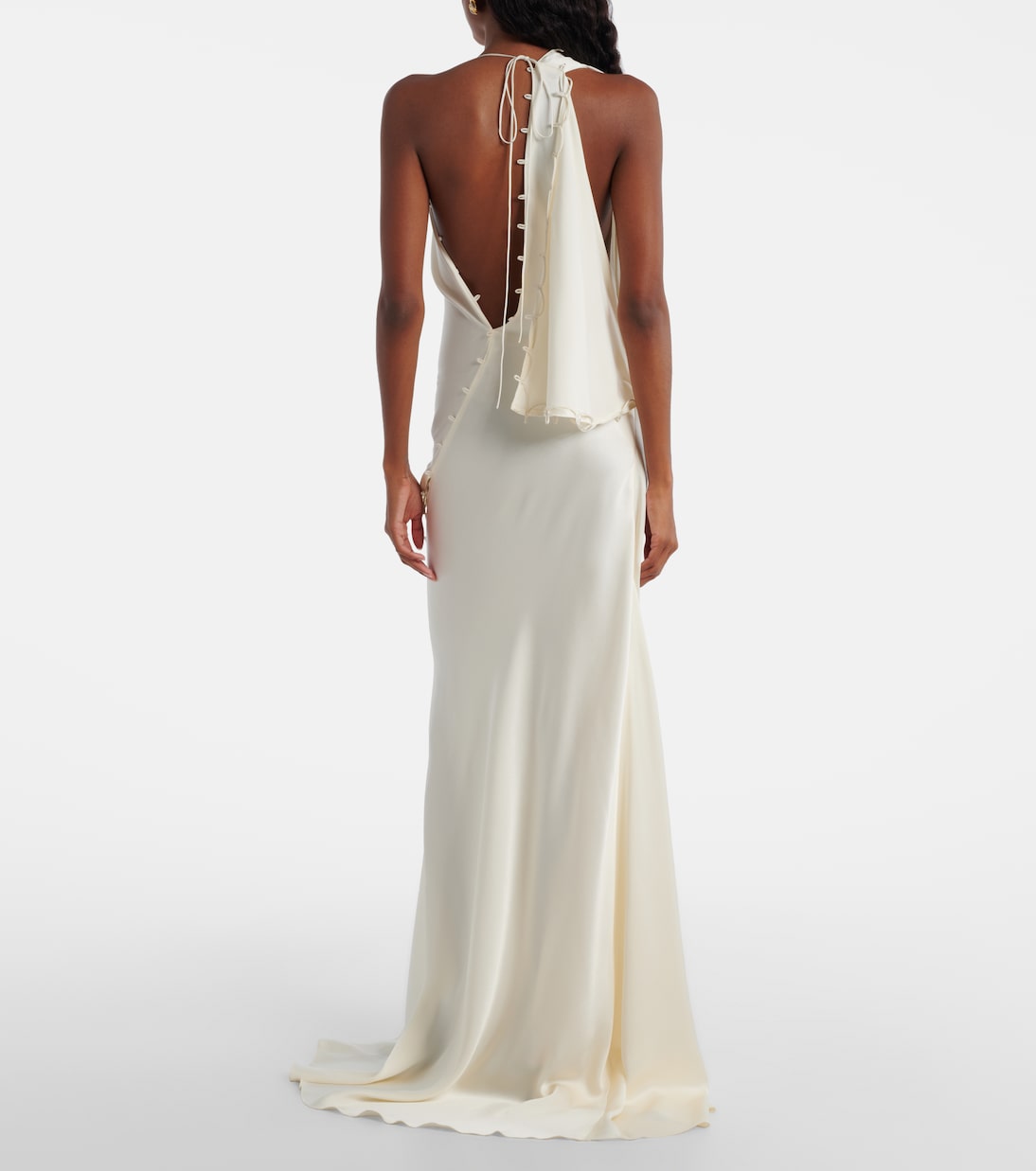 Draped crêpe satin gown | Victoria Beckham