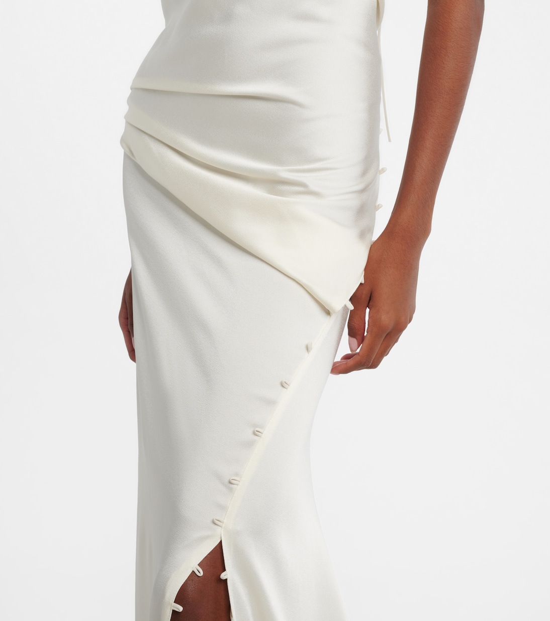 Draped crêpe satin gown | Victoria Beckham