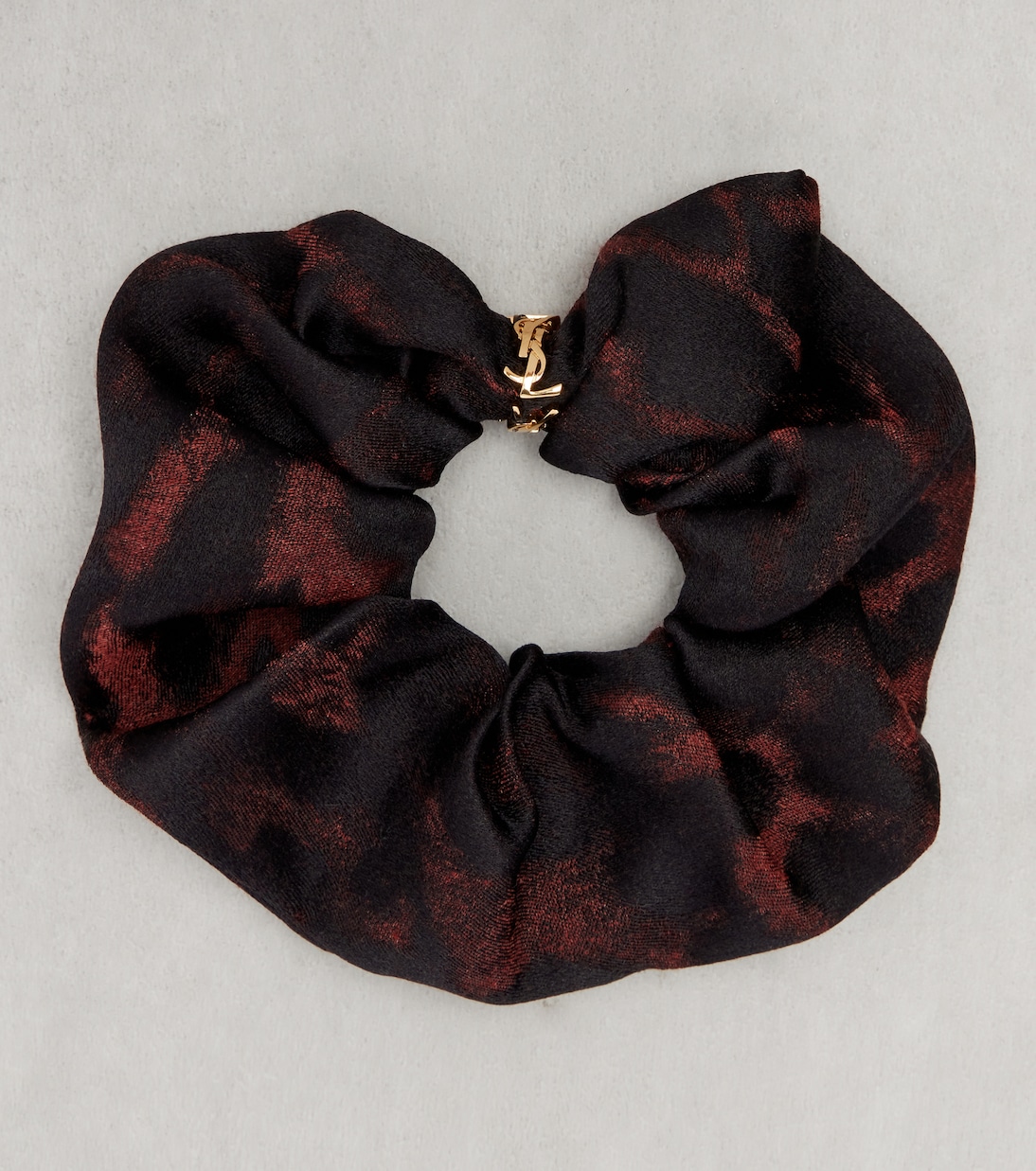 Printed silk and cashmere scrunchie | Saint Laurent