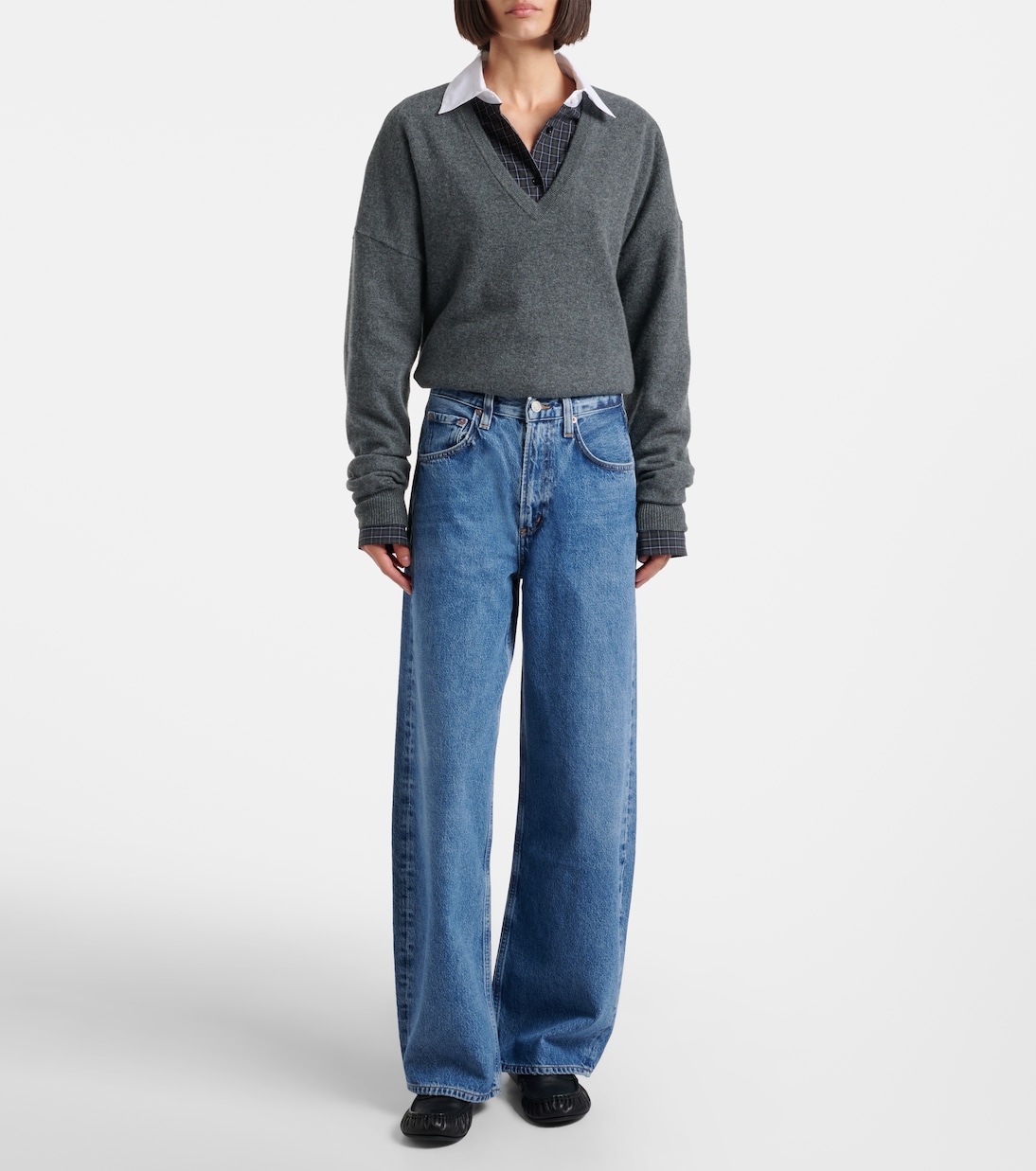 Wide-Leg Jeans Low Curve | Agolde