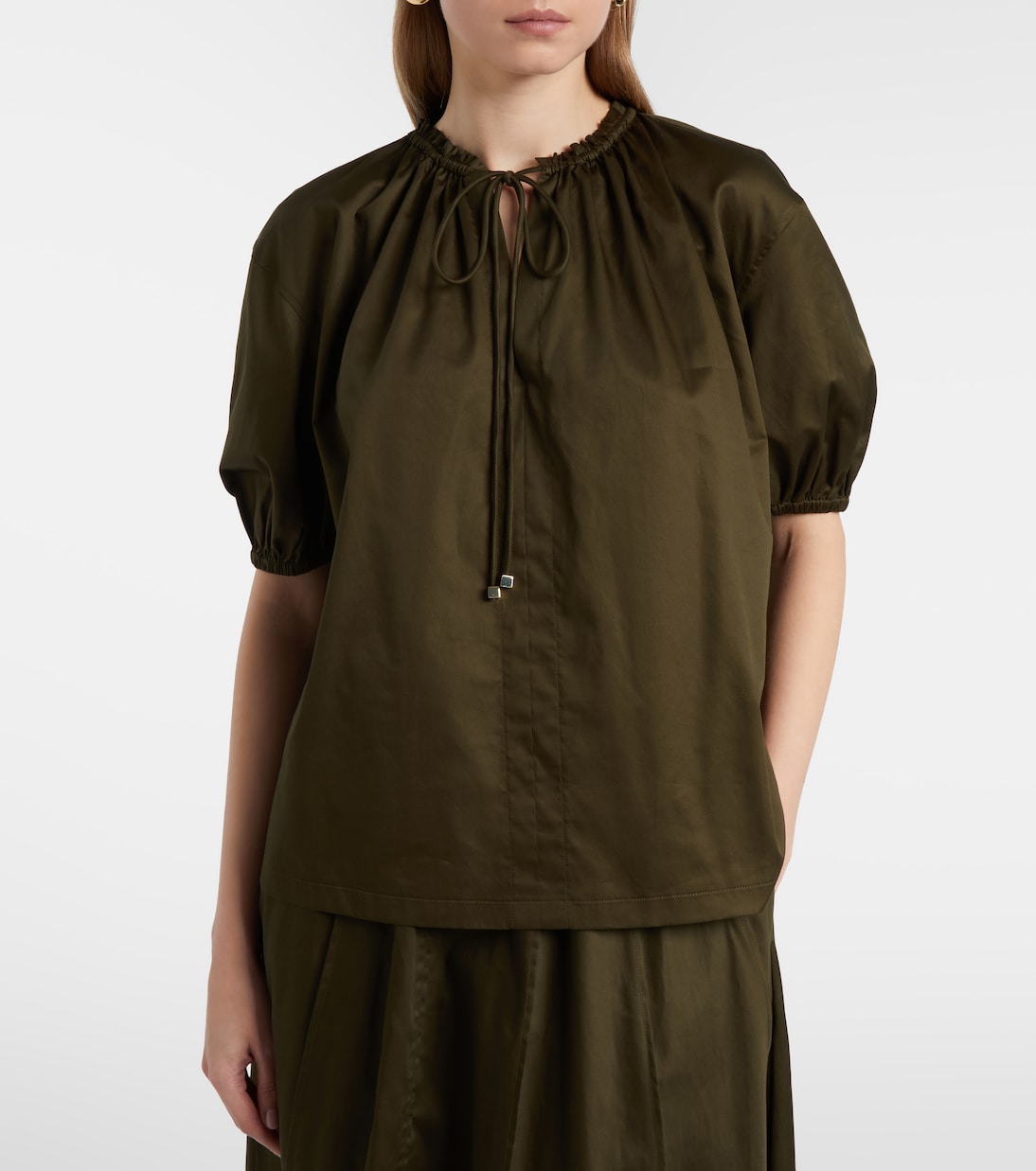 Nador cotton poplin blouse  | Joseph