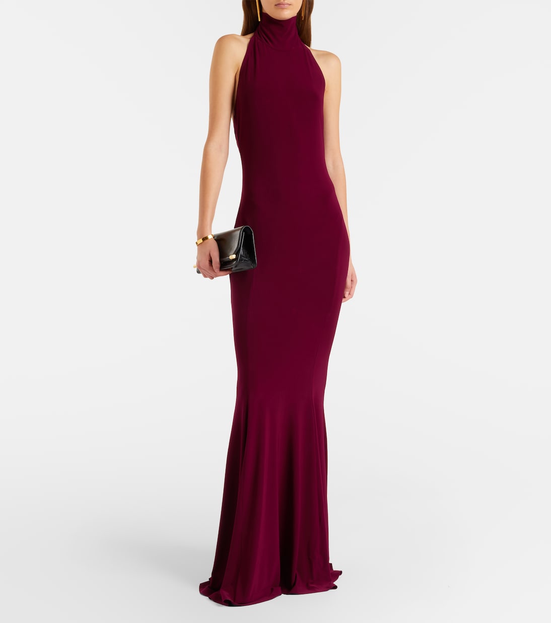 Turtleneck jersey gown | Norma Kamali