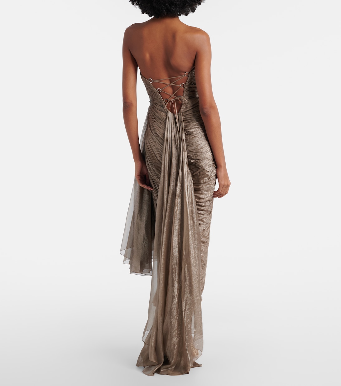 Robe bustier Jolie en soie à dentelle | Maria Lucia Hohan