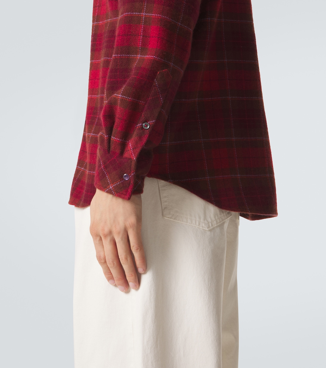 Love cashmere shirt with amethyst | God's True Cashmere