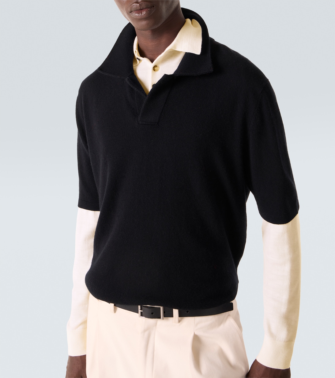 Wool and cashmere polo sweater | Allude