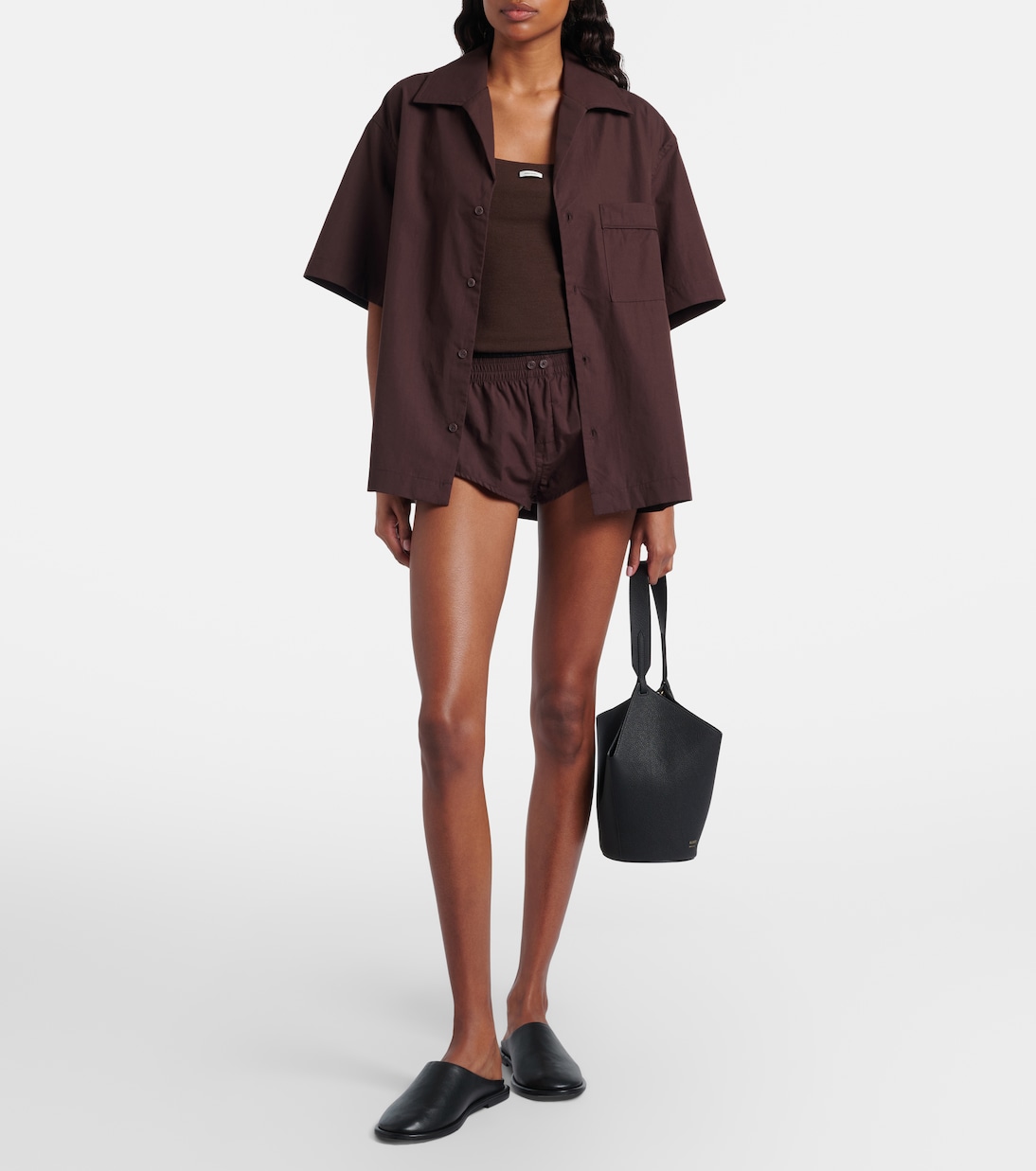 Lounge ribbed-knit cotton-blend tank top | Entire Studios