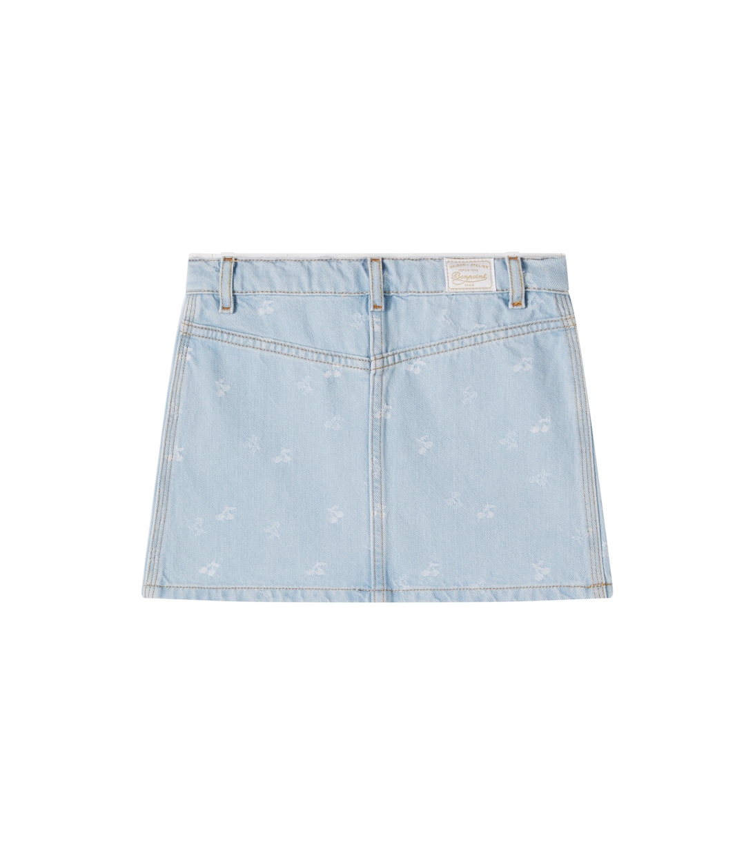 Gonna di jeans Tison con ricamo | Bonpoint