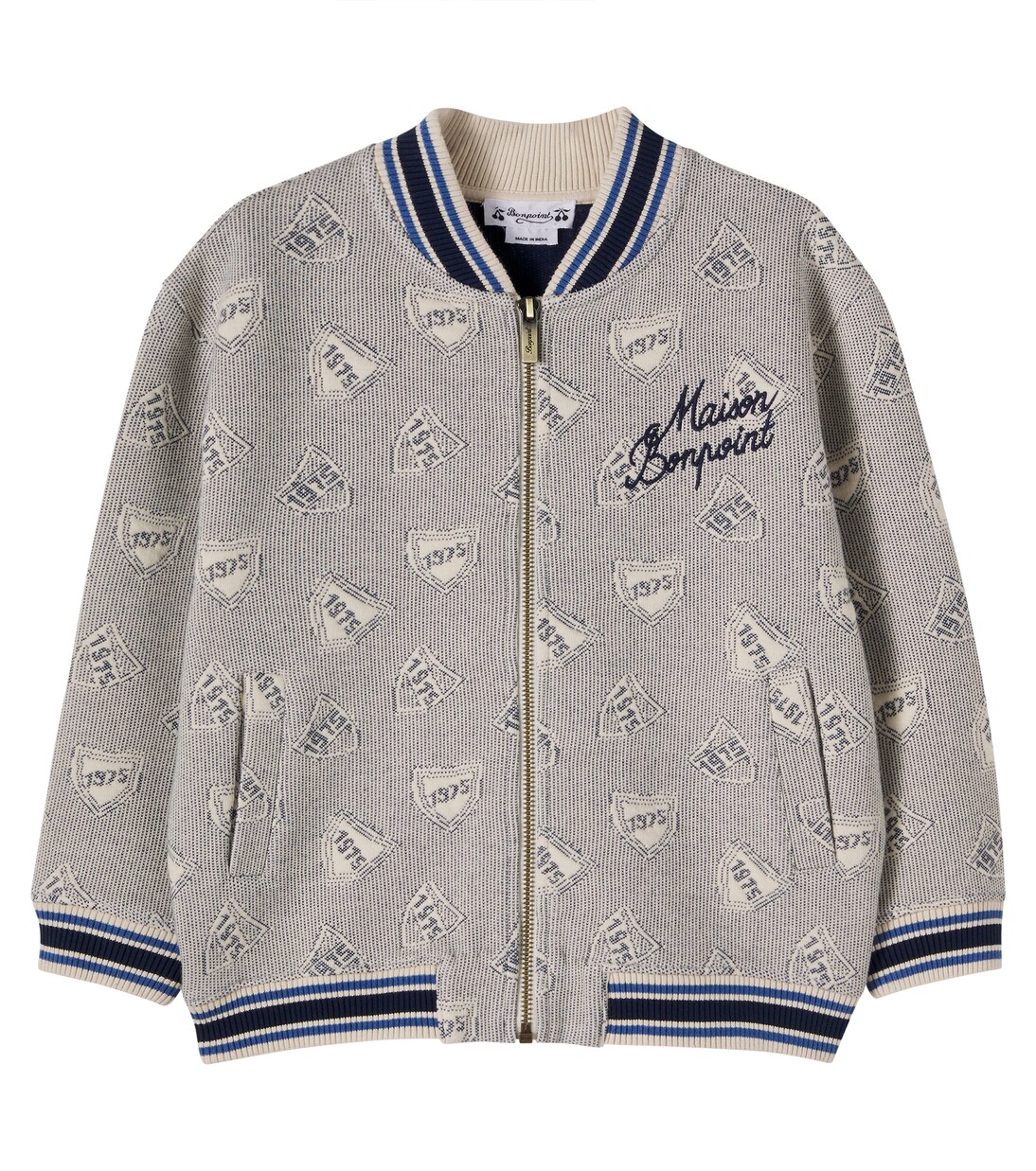 Lantern cotton-blend jacquard jacket | Bonpoint