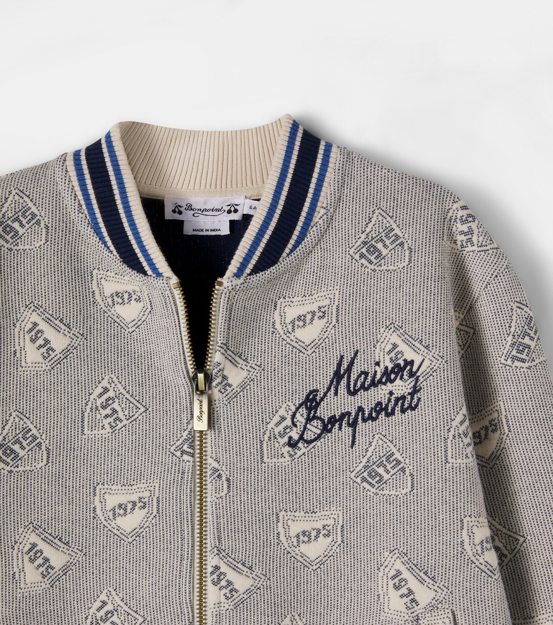 Lantern cotton-blend jacquard jacket | Bonpoint