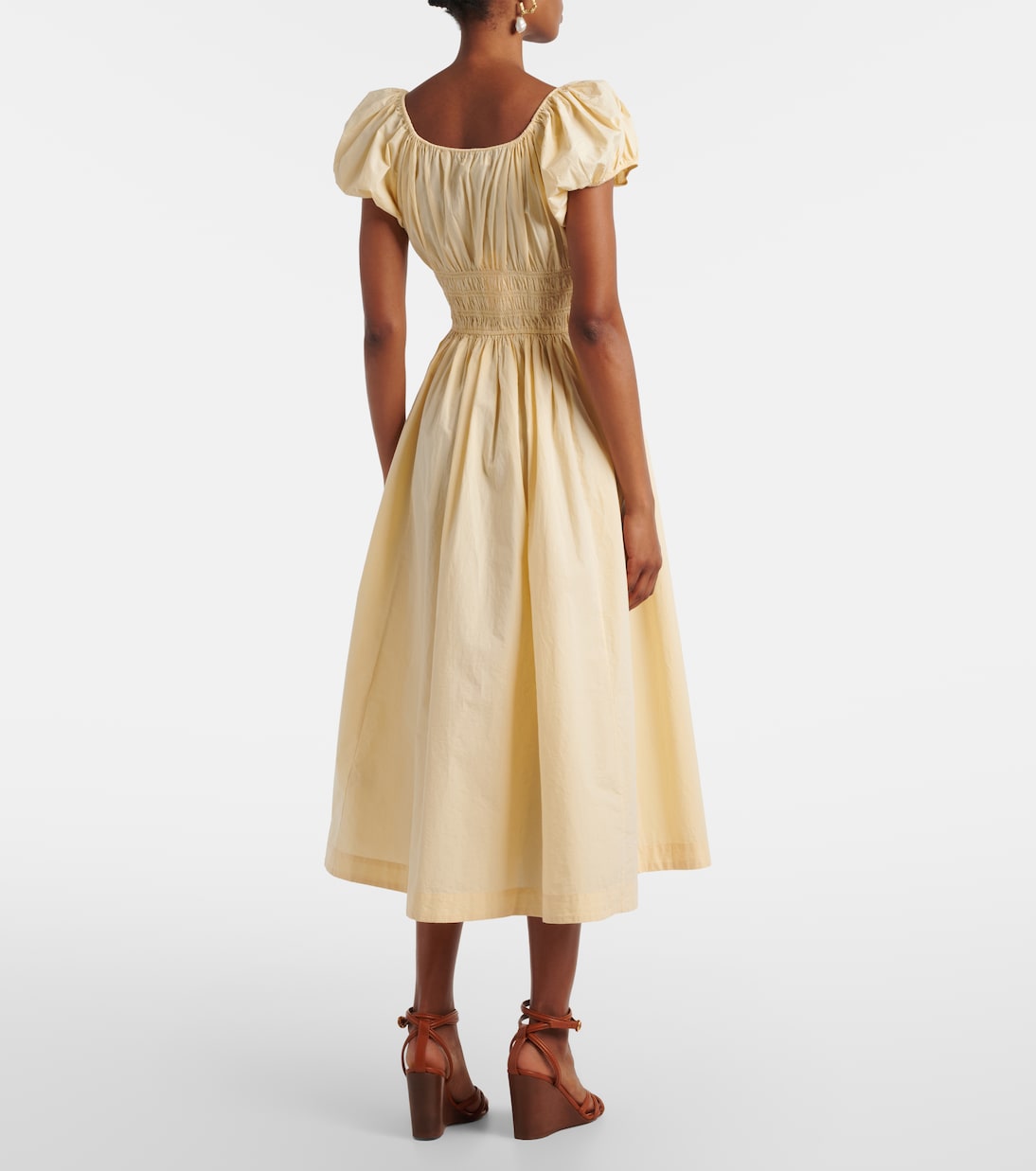 Quinn cotton poplin midi dress | Dôen