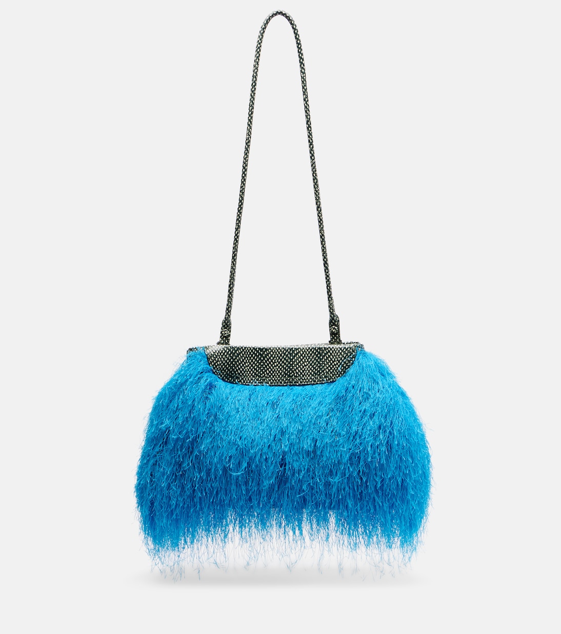 Small leather-trimmed crossbody bag | Dries Van Noten