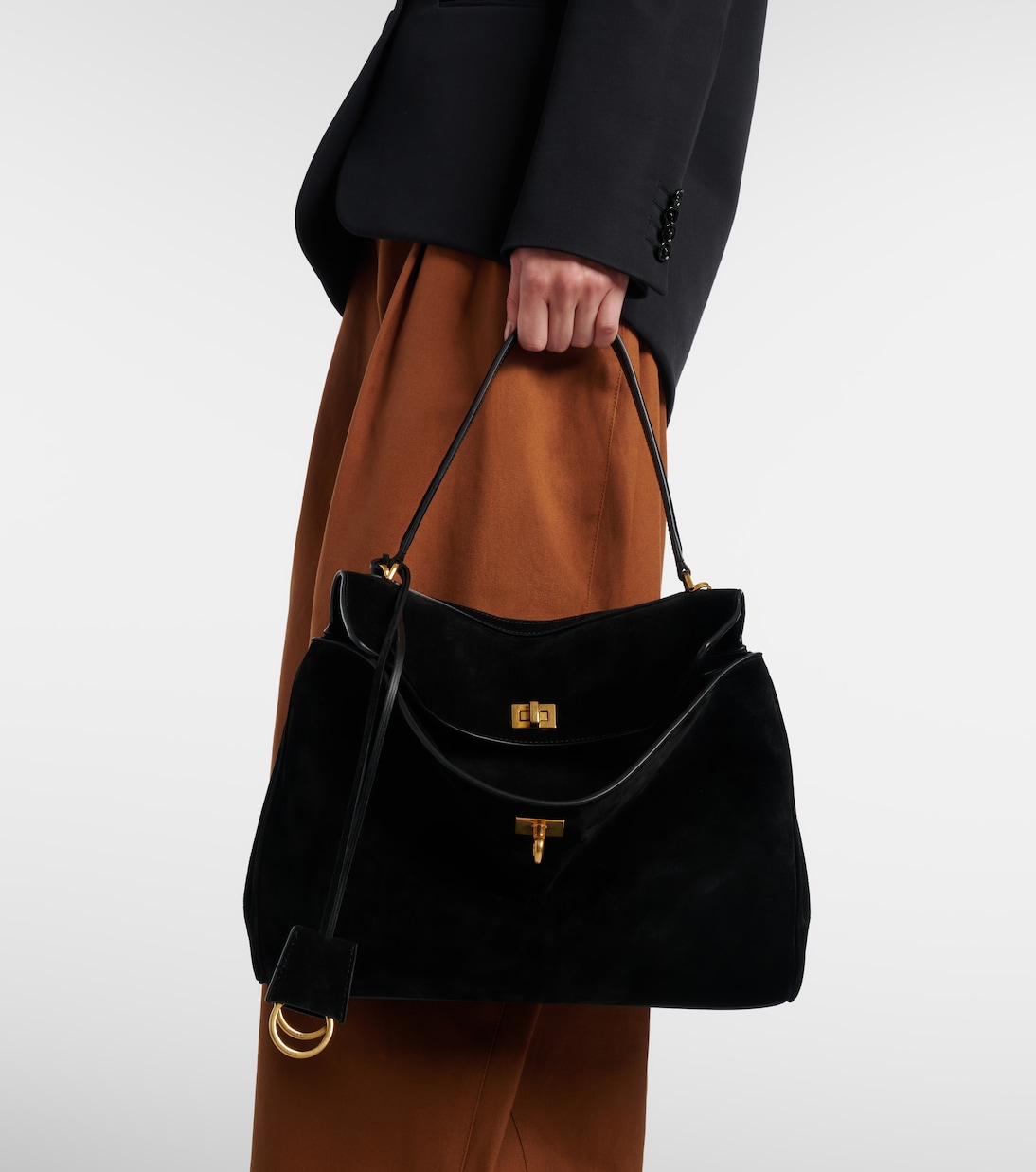 Bolso al hombro Rodeo Medium de ante | Balenciaga