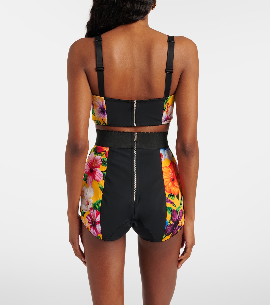 Shorts en mezcla de seda florales | Dolce&Gabbana