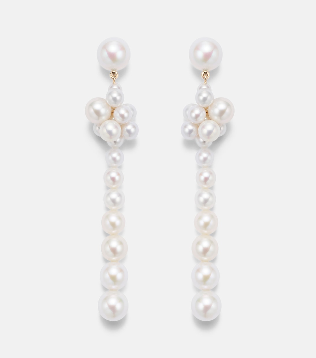 Colonna Botticelli 14kt gold drop earrings with pearls | Sophie Bille Brahe