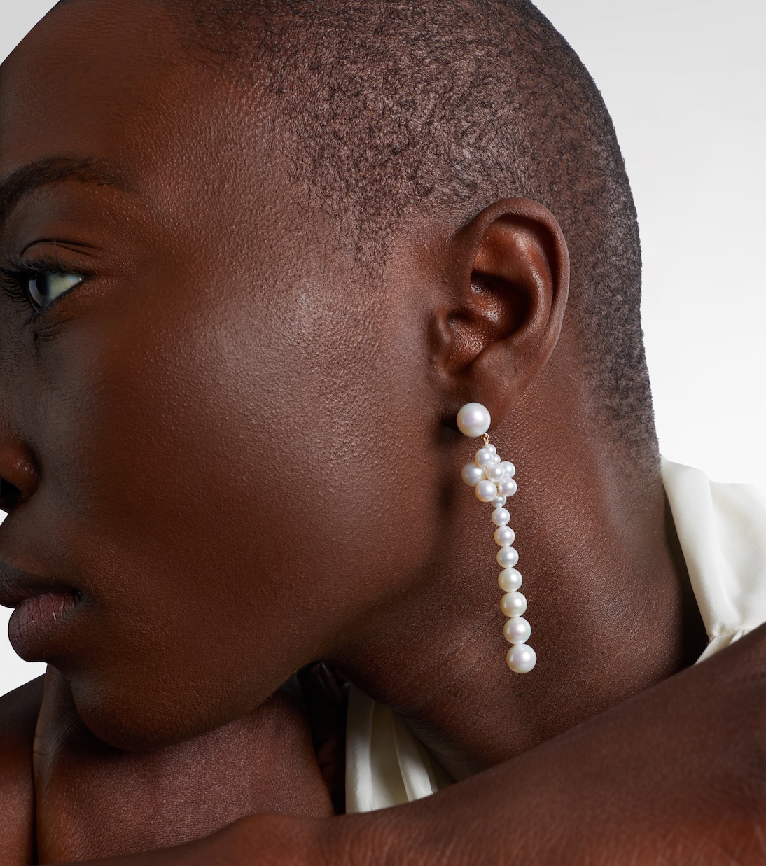 Colonna Botticelli 14kt gold drop earrings with pearls | Sophie Bille Brahe