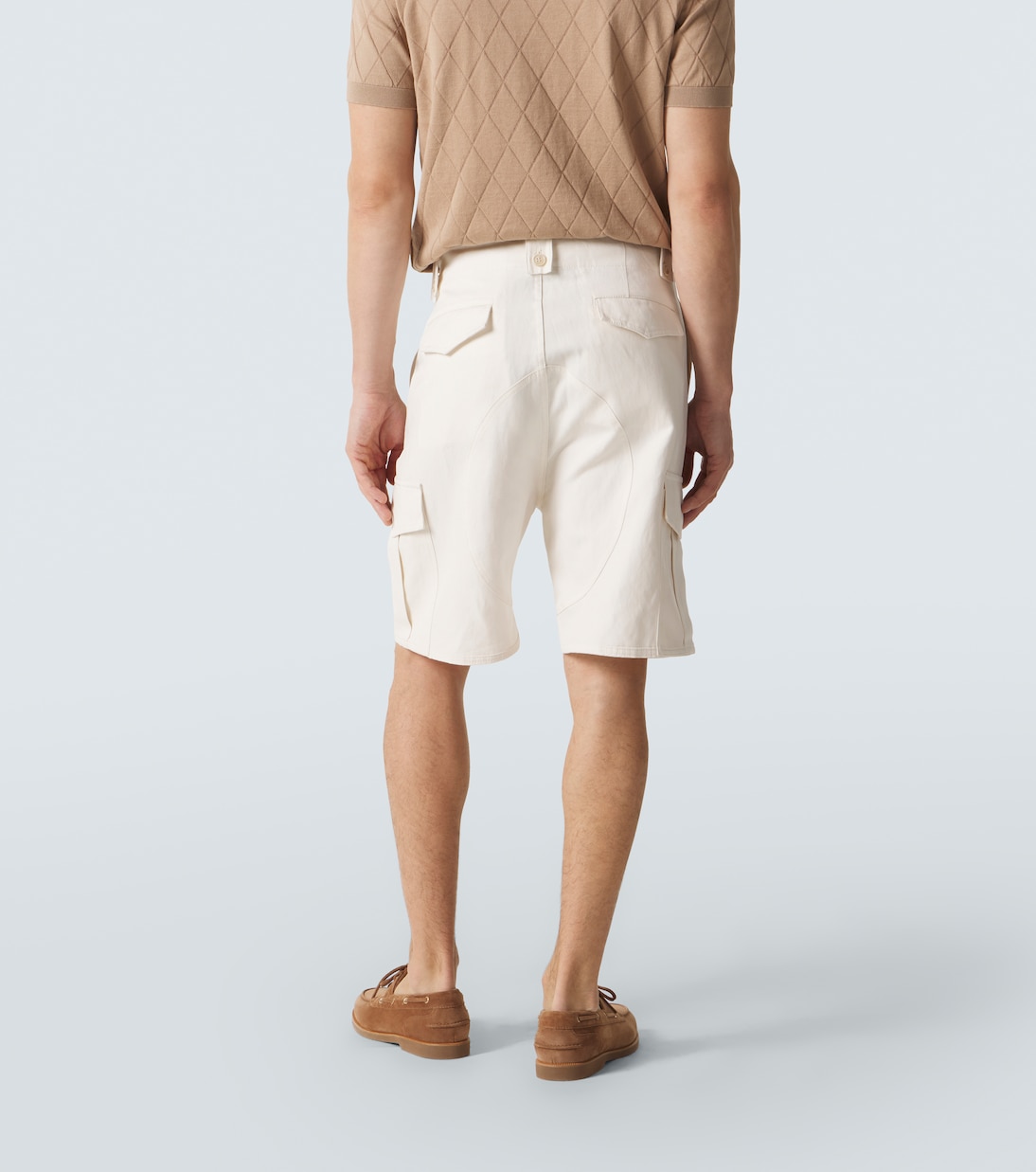 Cotton and linen cargo shorts | Brunello Cucinelli