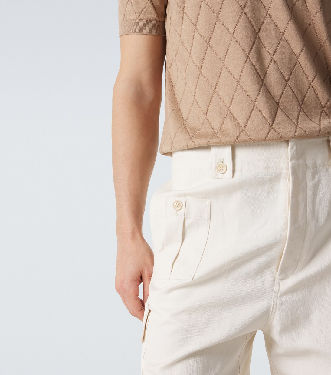 Cotton and linen cargo shorts | Brunello Cucinelli