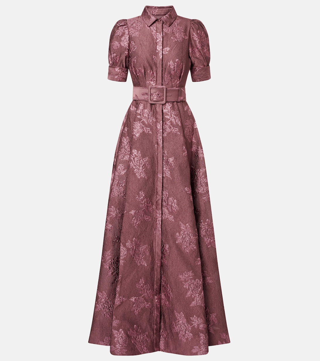 Annette Button belted brocade gown | Rebecca Vallance