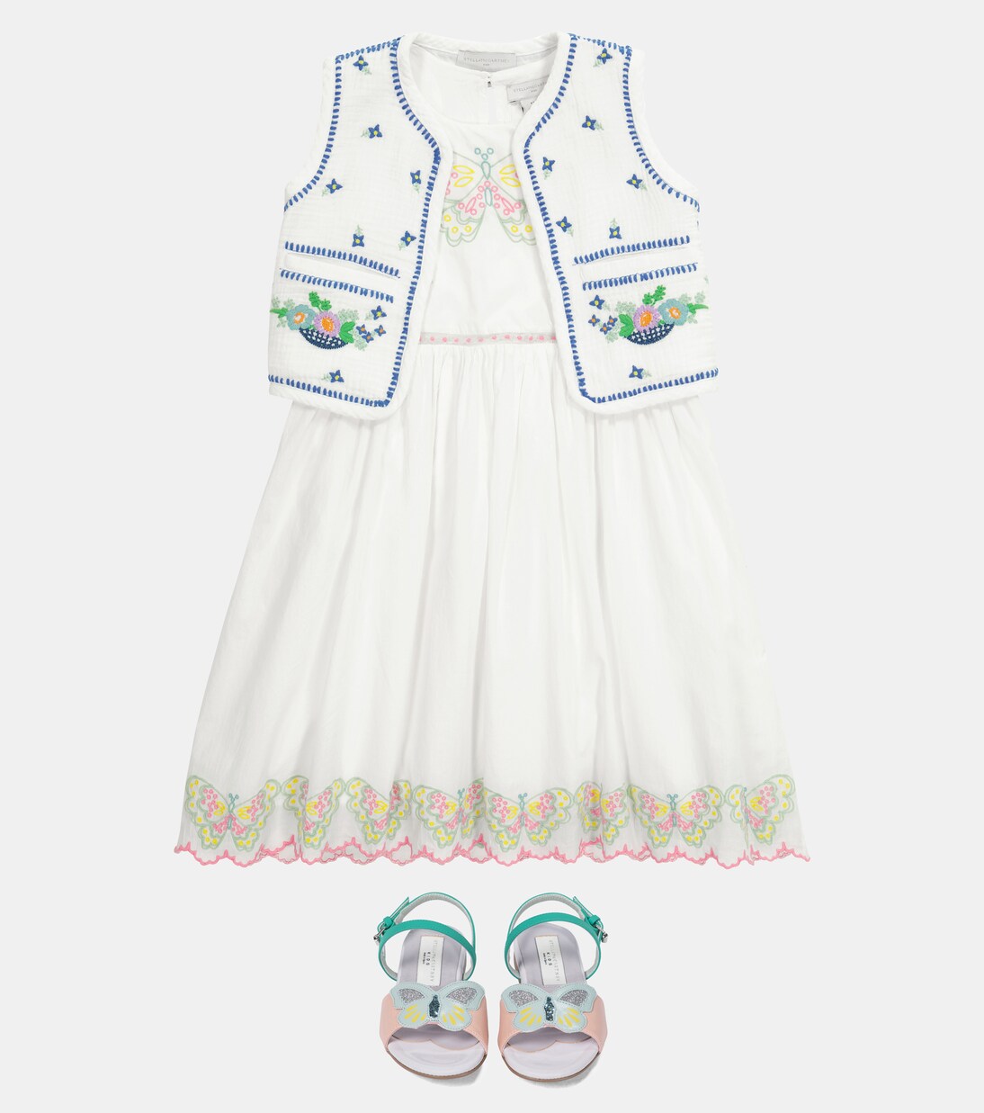 Gilet en coton à fleurs | Stella McCartney Kids