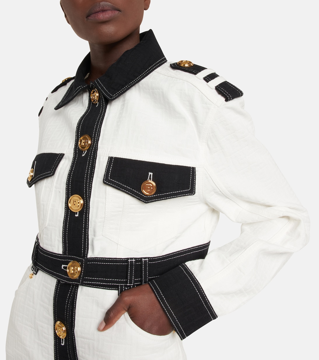 Cropped-Jeansjacke | Balmain