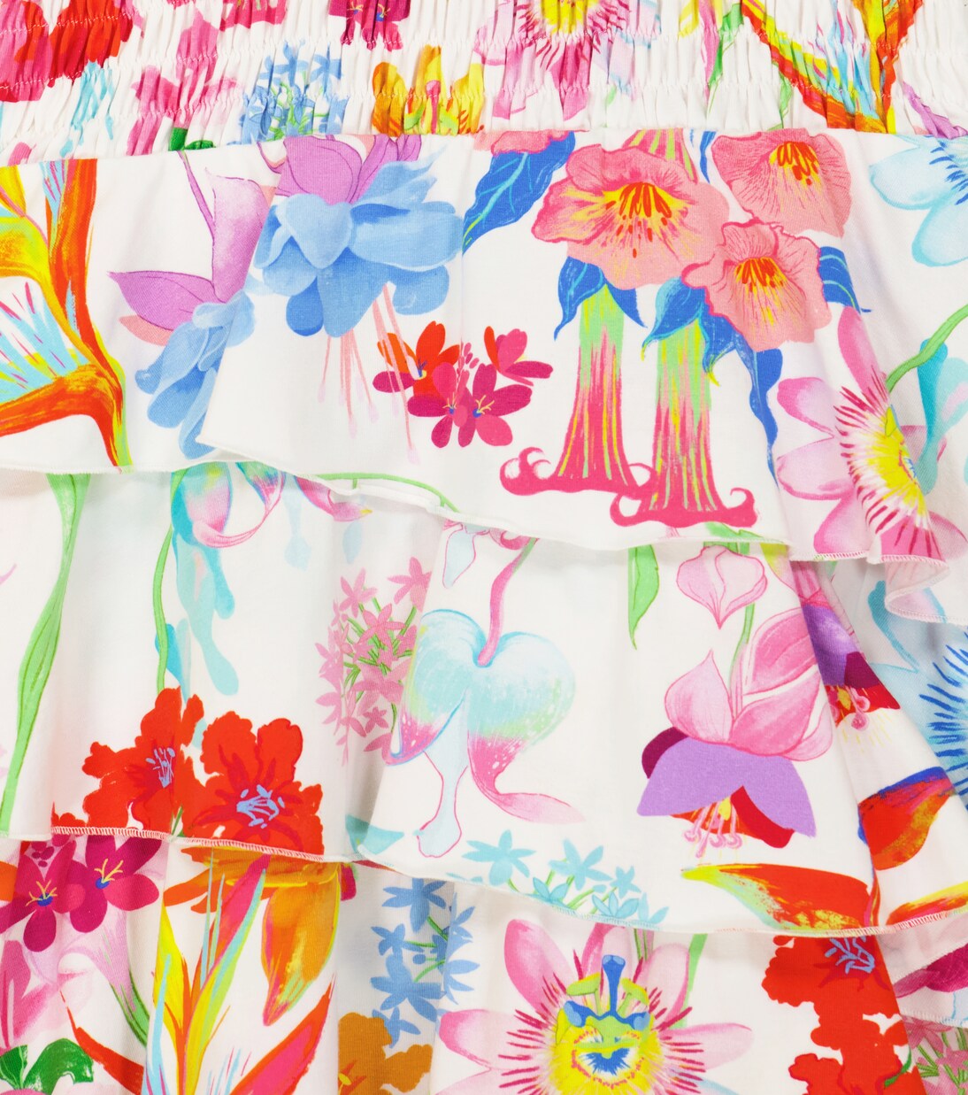 Jardin cotton-blend dress | Versace Kids