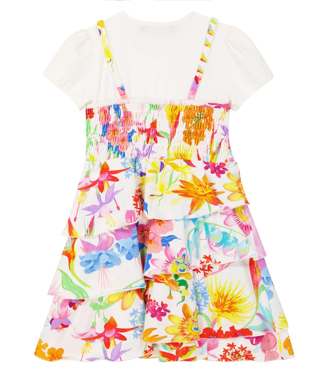 Jardin cotton-blend dress | Versace Kids
