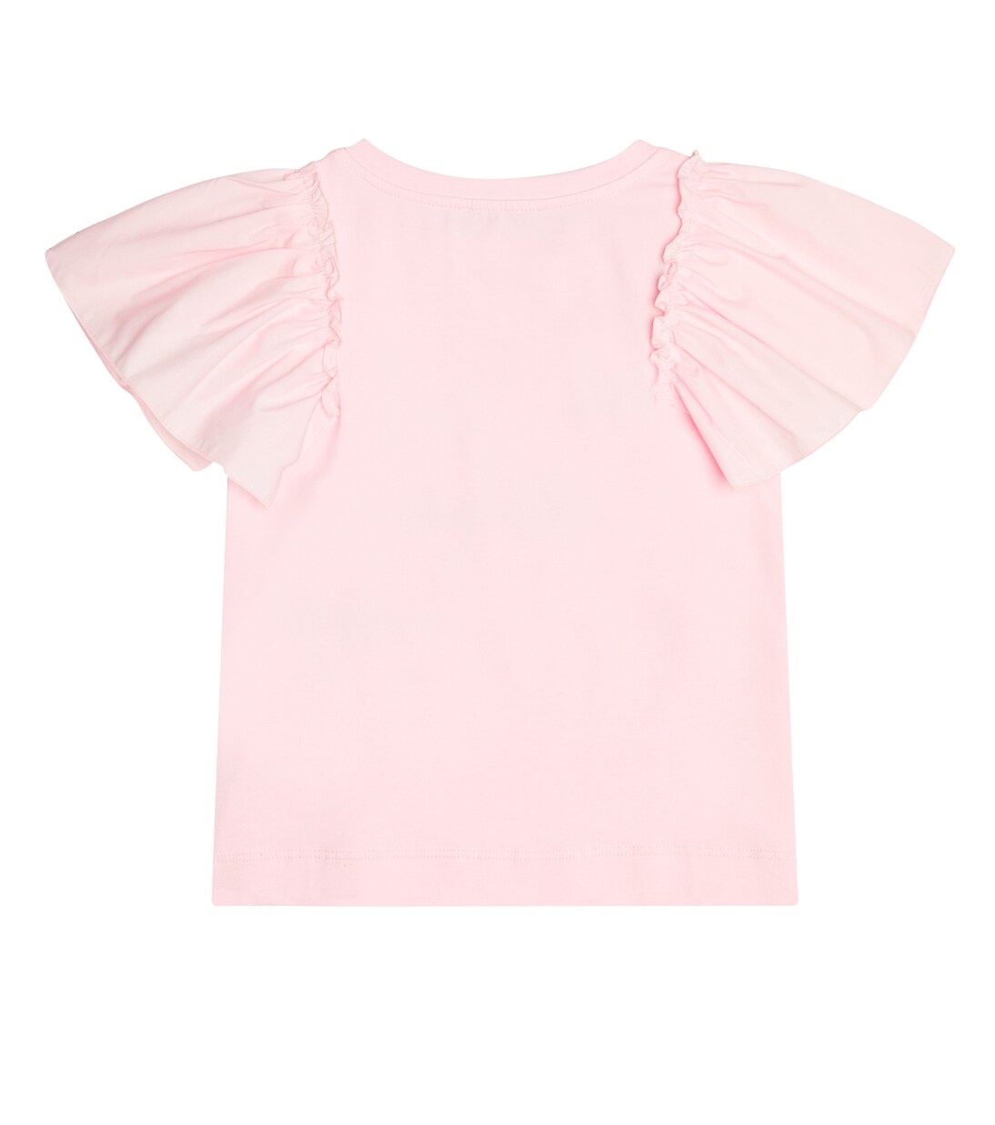 Ruffled cotton-blend jersey T-shirt | Monnalisa