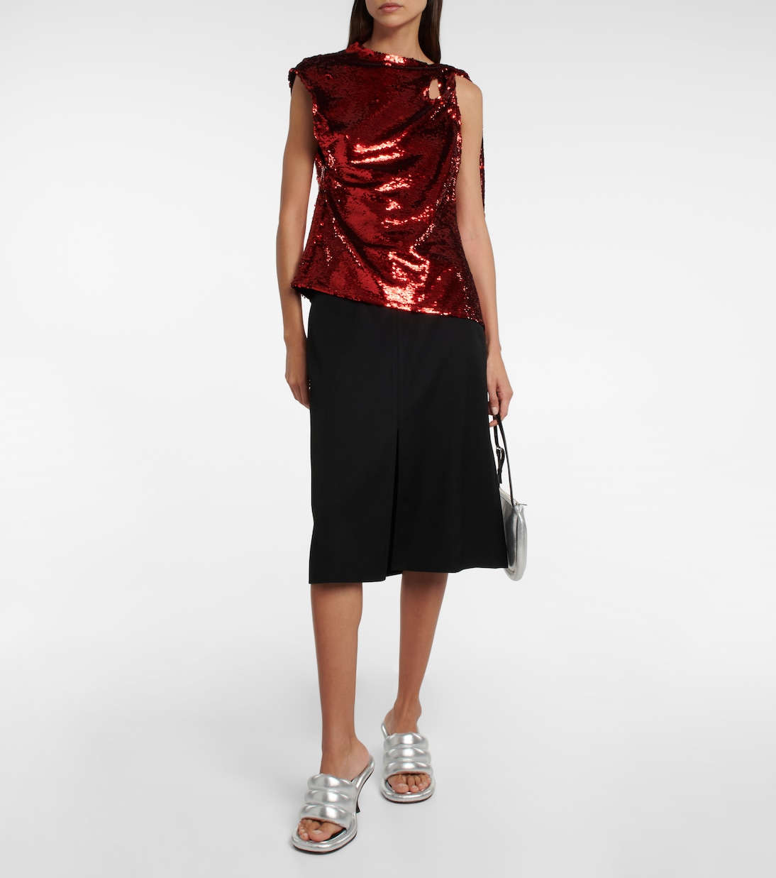 Pantoletten Bumper-Tube aus Leder | JW Anderson