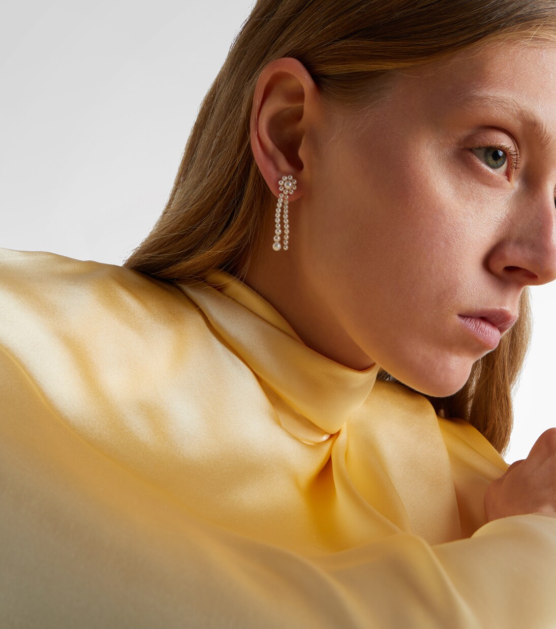 Ohrringe Promenade de Fleur aus Süßwasserperlen mit 14kt Gelbgold (585/1000) | Sophie Bille Brahe