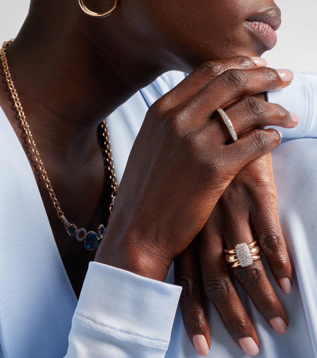 Bague Iconica en or rose 18 ct et diamants | Pomellato