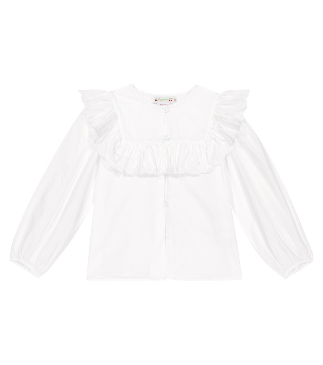 Ruffle-trimmed cotton top | Bonpoint